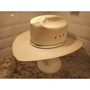 Resistol h1165 San Saba 60 Cowboy Hat Size 7 Shantung Panama long oval